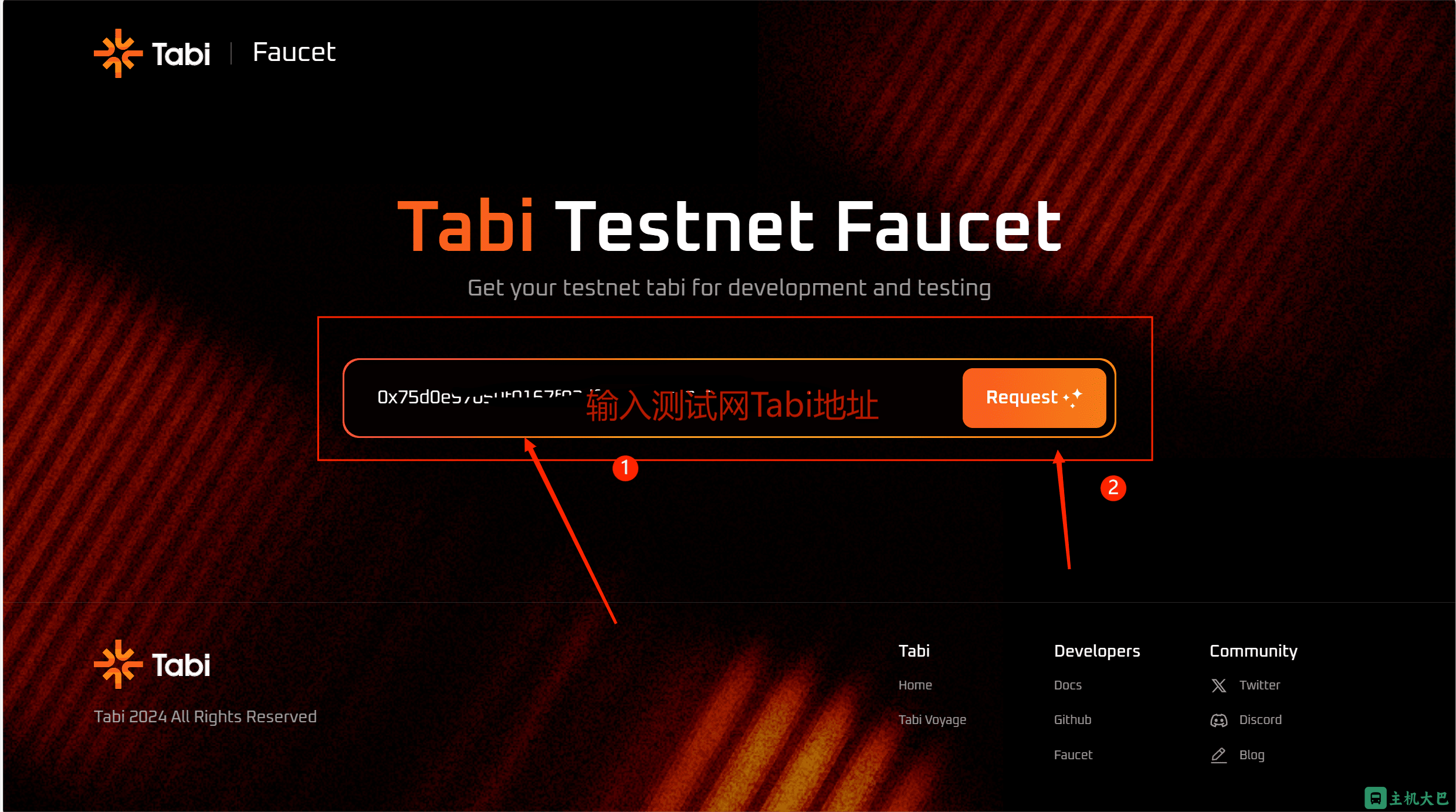 tabichain：TABI 测试网上线，领水交互